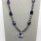 Amethyst and Black Pearl Necklace