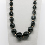 Faceted Black Glass
