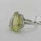 Pear Shape Citrine Solitaire Ring