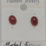 Red Agate Post Earrings