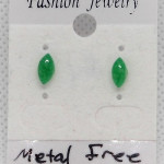 Small Green Agate Post Earrings