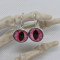 Pink Monster Eye Drop Earrings