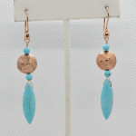 Turquoise and Copper Drop Earrings