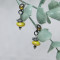Yellow and Black Drop Earrings