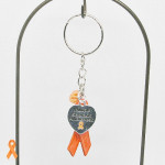Orange Ribbon MS Awareness Keychain