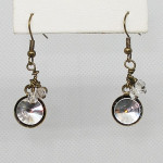 Distressed Sparkly Crystal Earrings