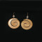 Wooden Swirl Statement Earrings