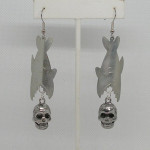 Death Shark Dangle Earrings